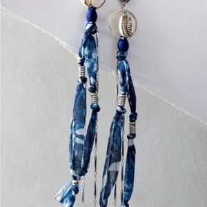 Free People Blue and Silver Boho Earrings